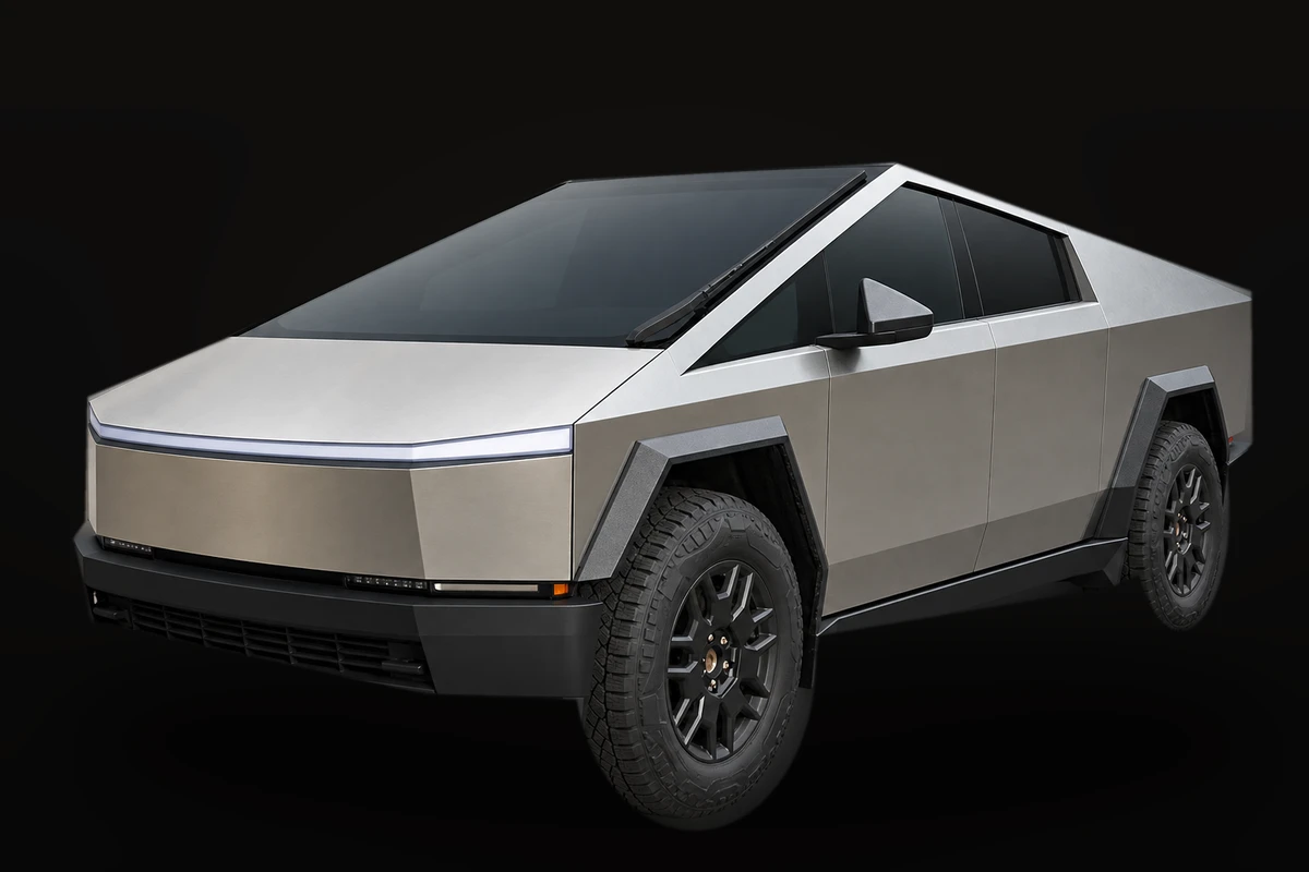 Tesla Cybertruck in stainless steel